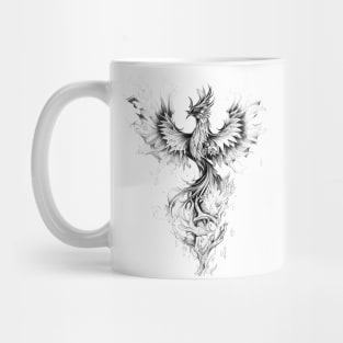 Phoenix Fantasy Wild Animal Illustration Art Tattoo Mug